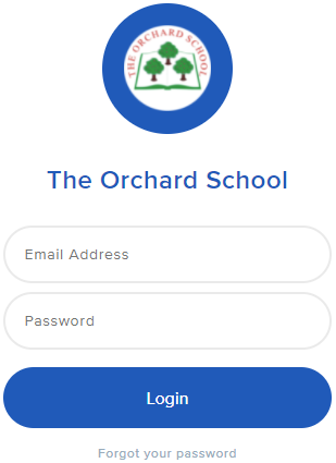 screenshot of the login details input page